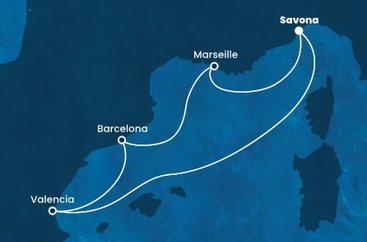 Taliansko, Španielsko, Francúzsko zo Savony na lodi Costa Fascinosa