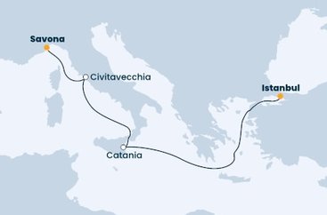 Taliansko, Turecko zo Savony na lodi Costa Fortuna