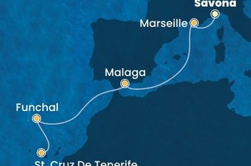 Taliansko, Francúzsko, Španielsko, Portugalsko ze Savony na lodi Costa Fascinosa Taliansko, Francúzsko, Španielsko, Portugalsko ze Savony na lodi Costa Fascinosa