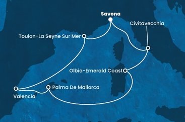 Taliansko, Francúzsko, Španielsko zo Savony na lodi Costa Pacifica
