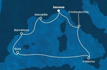 Taliansko, Francúzsko, Španielsko zo Savony na lodi Costa Toscana