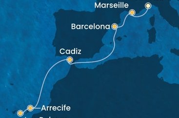 Taliansko, Francúzsko, Španielsko ze Savony na lodi Costa Pacifica