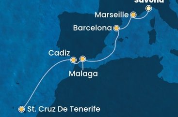 Taliansko, Francúzsko, Španielsko ze Savony na lodi Costa Smeralda