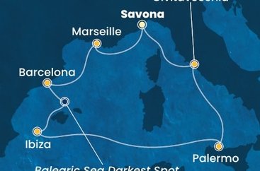 Taliansko, Francúzsko, Španielsko ze Savony na lodi Costa Smeralda