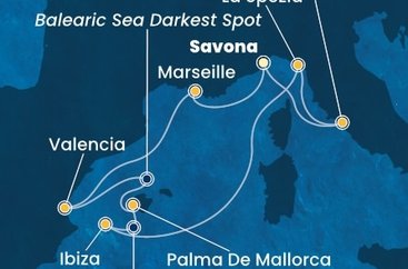 Taliansko, Francúzsko, Španielsko ze Savony na lodi Costa Pacifica