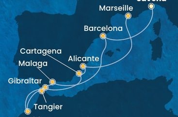 Taliansko, Španielsko, Maroko, Gibraltár, Francúzsko ze Savony na lodi Costa Pacifica