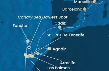 Taliansko, Francúzsko, Španielsko, La Gomera, Maroko, Portugalsko ze Savony na lodi Costa Fortuna