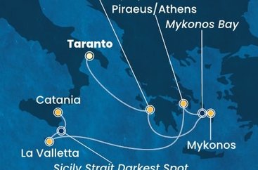 Taliansko, Grécko, Malta na lodi Costa Fascinosa