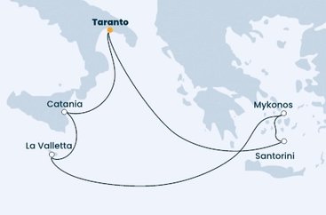 Taliansko, Malta, Grécko na lodi Costa Pacifica