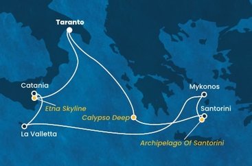 Taliansko, , Grécko, Malta na lodi Costa Fascinosa