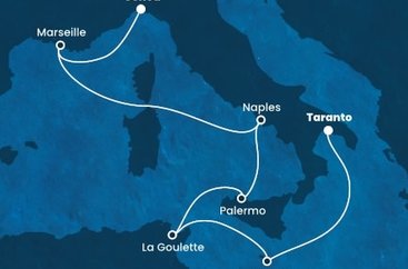 Taliansko, Malta, Tunisko, Francúzsko na lodi Costa Fascinosa