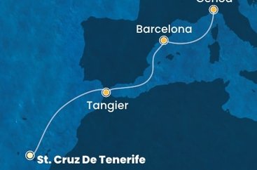 Španielsko, Maroko, Taliansko z Tenerife na lodi Costa Smeralda