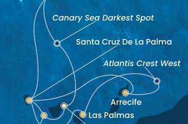 Španielsko, , Portugalsko z Tenerife na lodi Costa Fortuna