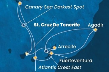 Španielsko, , Maroko, Portugalsko z Tenerife na lodi Costa Fortuna