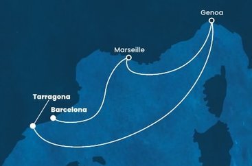 Španielsko, Taliansko, Francúzsko z Tarragony na lodi Costa Fascinosa