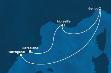 Španielsko, Taliansko, Francúzsko z Tarragony na lodi Costa Fascinosa