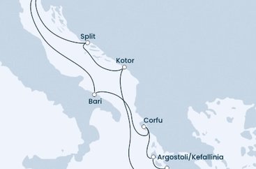 Taliansko, Chorvátsko, Čierna Hora, Grécko z Trieste na lodi Costa Deliziosa