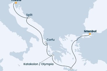 Taliansko, Chorvátsko, Grécko, Turecko z Trieste na lodi Costa Deliziosa