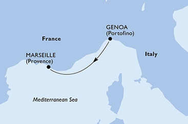 Taliansko, Francúzsko z Janova na lodi MSC Fantasia
