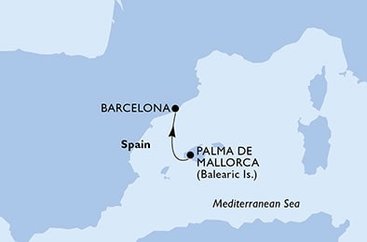 Španielsko z Palmy de Mallorca na lodi MSC Seaview