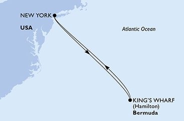 USA - Východné pobrežie, Bermudy z New Yorku na lodi MSC Meraviglia
