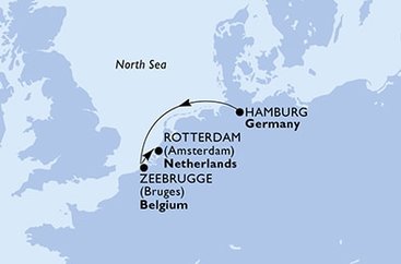 Nemecko, Belgicko, Holandsko z Hamburgu na lodi MSC Euribia