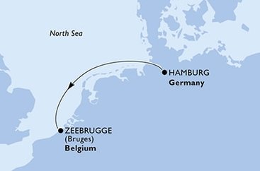Nemecko, Belgicko z Hamburgu na lodi MSC Euribia