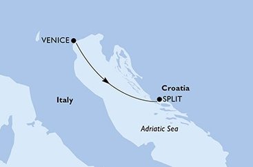 Taliansko, Chorvátsko z Benátok na lodi MSC Armonia