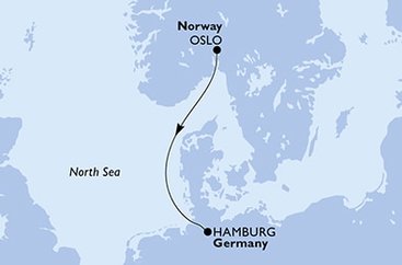 Nórsko, Nemecko z Osla na lodi MSC Preziosa