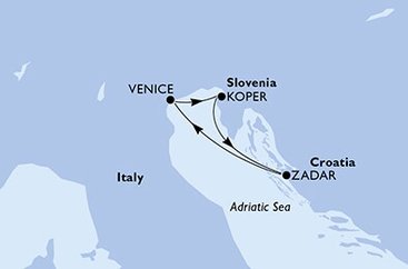 Taliansko, Slovinsko, Chorvátsko z Benátok na lodi MSC Armonia