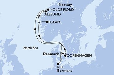 Nemecko, Dánsko, Nórsko z Kielu na lodi MSC Euribia