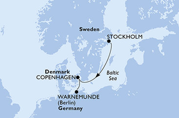 Švédsko, Dánsko, Nemecko zo Stockholmu na lodi MSC Poesia