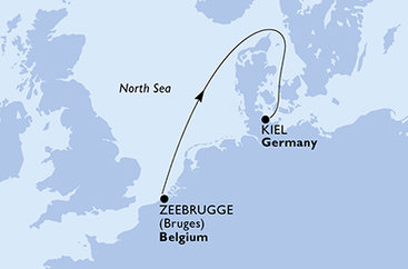 Belgicko, Nemecko zo Zeebrugge na lodi MSC Euribia