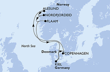 Nemecko, Dánsko, Nórsko z Kielu na lodi MSC Euribia