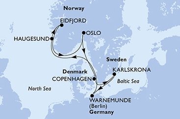 Dánsko, Švédsko, Nemecko, Nórsko z Kodaně na lodi MSC Poesia