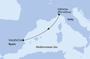 Taliansko, Španielsko z Janova na lodi MSC Seaside
