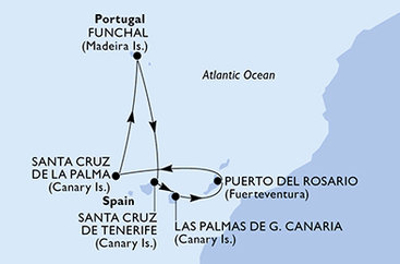 Portugalsko, Španielsko z Funchalu na lodi MSC Opera