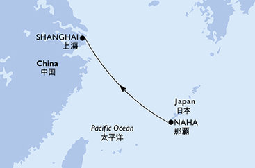 Japonsko, Čína z Nahy - Okinawi na lodi MSC Bellissima