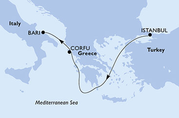 Turecko, Grécko, Taliansko z Istanbulu na lodi MSC Sinfonia
