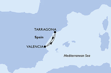 Tarragona, Španielsko z Tarragony na lodi MSC Orchestra