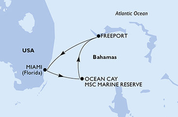 USA, Bahamy,  z Miami na lodi MSC Meraviglia