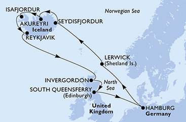 Nemecko, Veľká Británia, Island z Hamburgu na lodi MSC Preziosa Nemecko, Veľká Británia, Island z Hamburgu na lodi MSC Preziosa