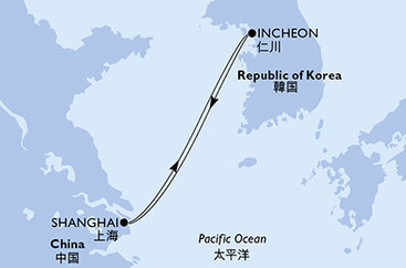 Čína,  zo Šanghaja na lodi MSC Bellissima