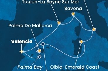 Španielsko, Taliansko, Francúzsko z Valencie na lodi Costa Pacifica
