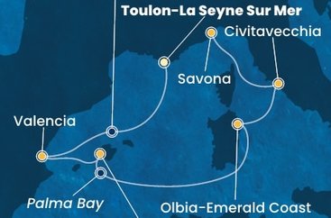 Francúzsko, Španielsko, Taliansko z Toulonu na lodi Costa Pacifica