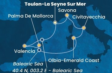 Francúzsko, Španielsko, Taliansko z Toulonu na lodi Costa Pacifica