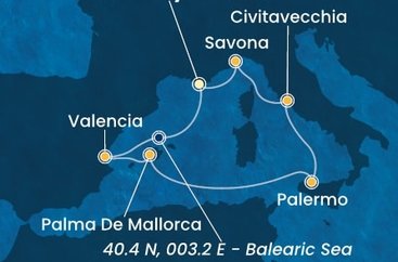 Francúzsko, Španielsko, Taliansko z Toulonu na lodi Costa Pacifica