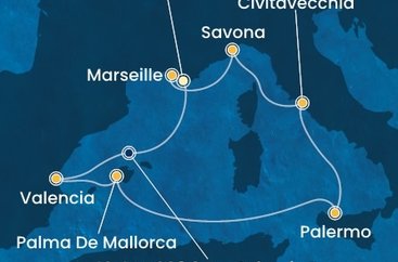 Francúzsko, Španielsko, Taliansko z Toulonu na lodi Costa Pacifica