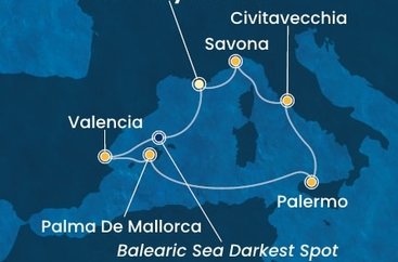 Francúzsko, Španielsko, Taliansko z Toulonu na lodi Costa Pacifica
