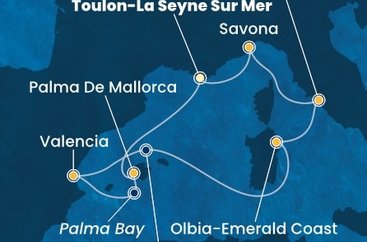 Francúzsko, Španielsko, Taliansko z Toulonu na lodi Costa Pacifica